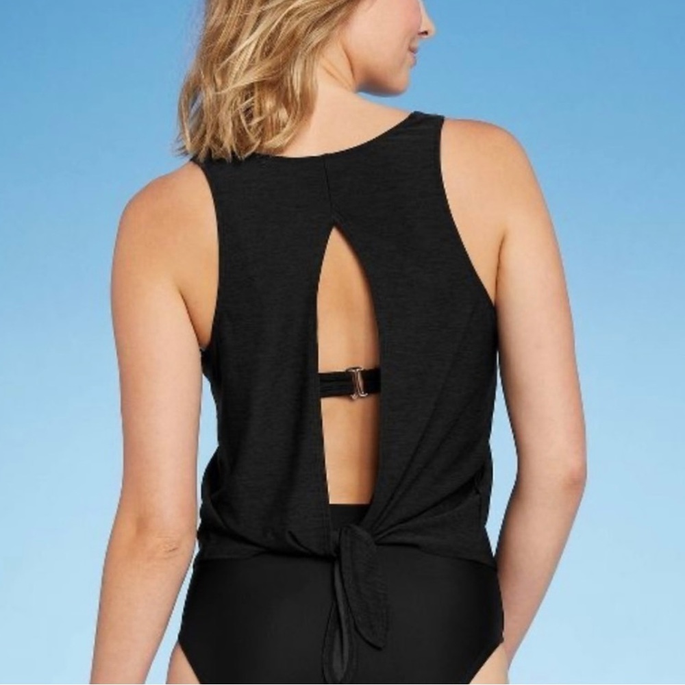 Kona Sol Tankini Tie Back Swim Top